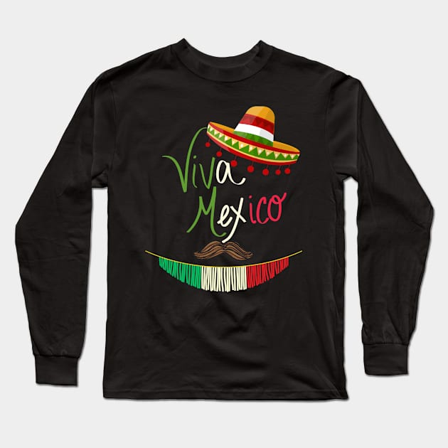 Cinco De Mayo Celebrate Fiesta 5 De Mayo Sombrero Viva Mexico T-Shirt Long Sleeve T-Shirt by awesome_prints